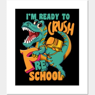 kids Im Ready To Crush Preschool Dinosaur T Rex tee gifts Posters and Art